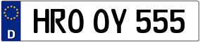 Trailer License Plate
